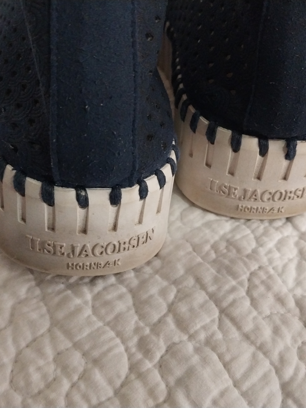 Ilse Jacobsen Navy Perforated Slip-On Sneakers Women's 8.5/9 - Picture 9 of 12